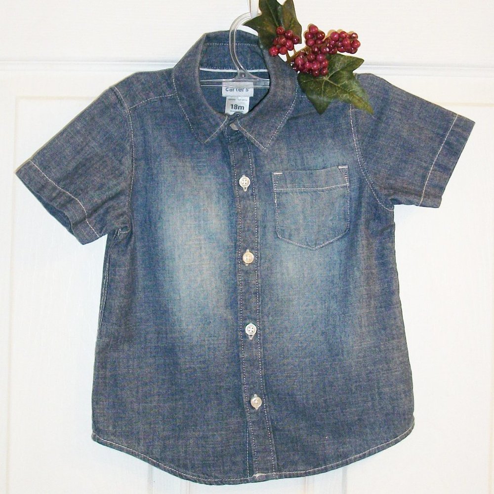CARTER's Boys 18m Denim Shirt Button Up